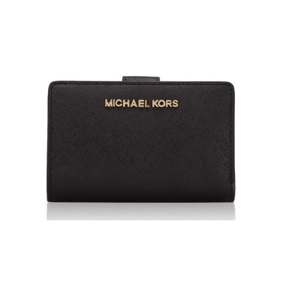 Michael Kors Accessories - Michael Kors Black Card Holder with Gold Logo